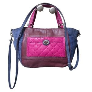 Coach Park Quilted Leather Suede Mini Tote Satchel F49865
